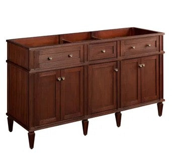60" Elmdale Double Vanity for Undermount Sinks - Antique Brown Signature Hardware