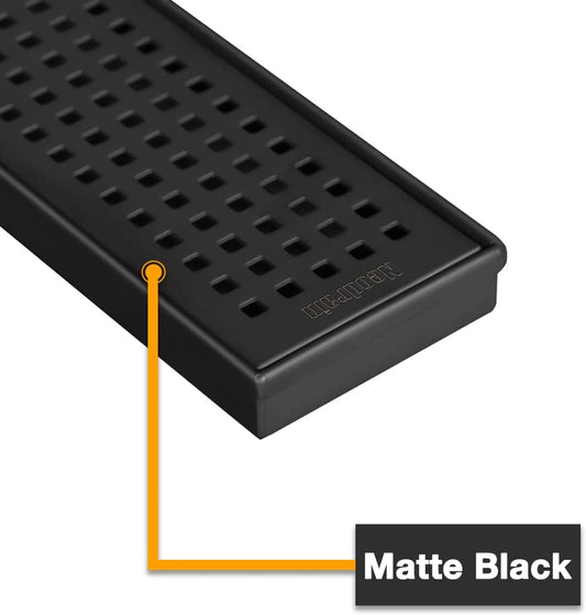 Linear Shower Drain 24-Inch In Matte Black
