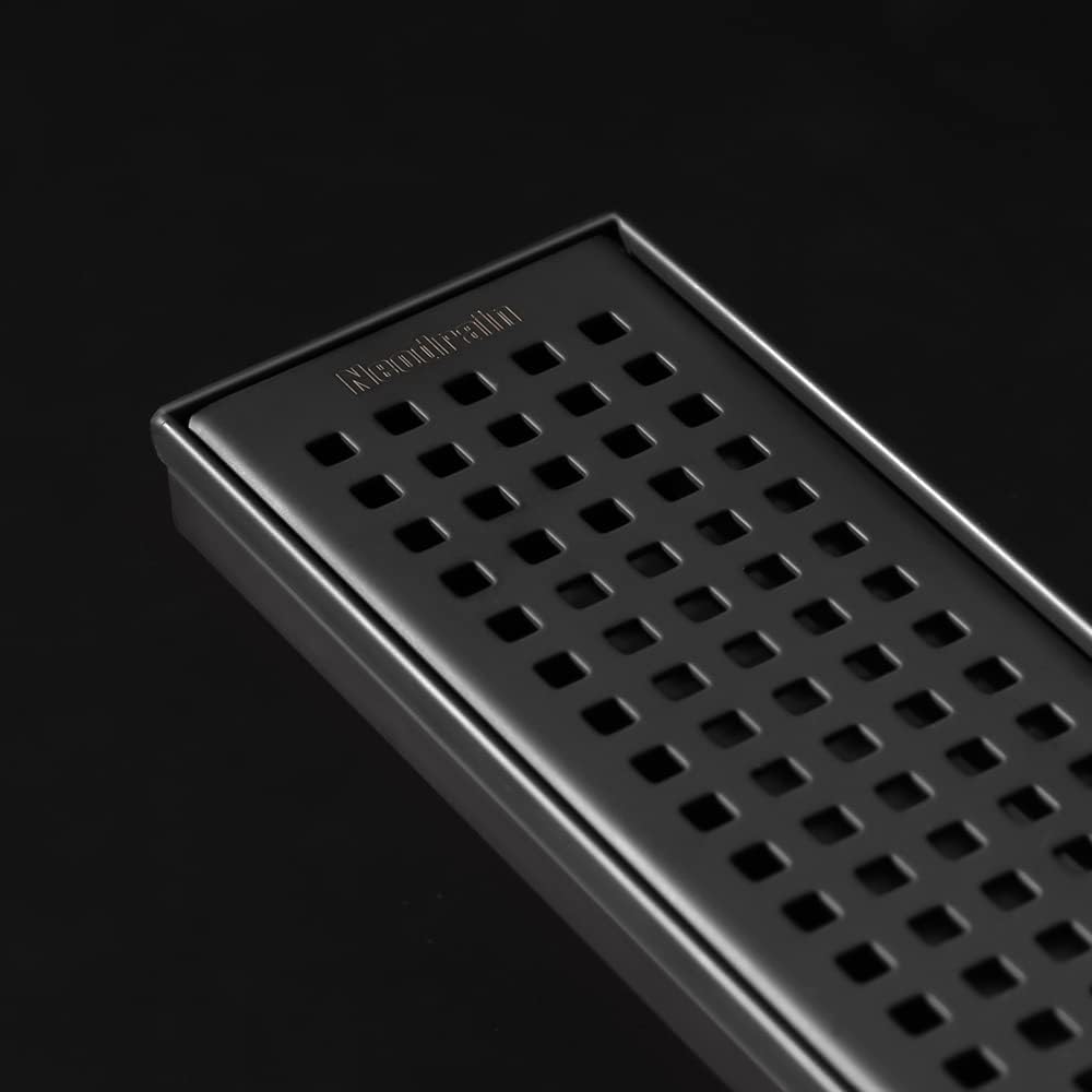 Linear Shower Drain 24-Inch In Matte Black