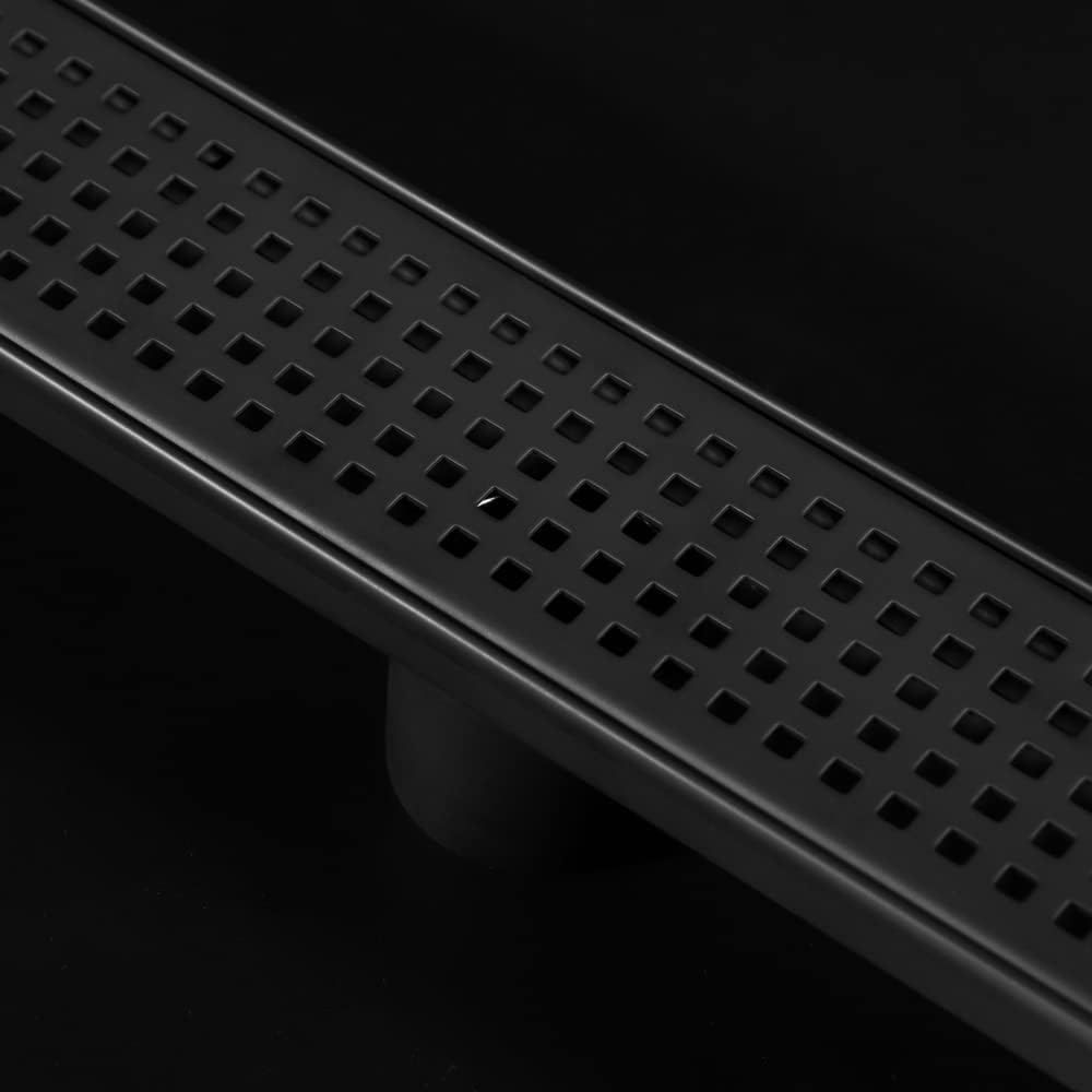 Linear Shower Drain 24-Inch In Matte Black