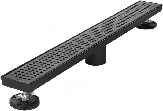 Linear Shower Drain 24-Inch In Matte Black