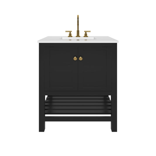 Nearmé Dallas 29.5 Inch Bathroom Vanity in Black- Cabinet Only Nearmé