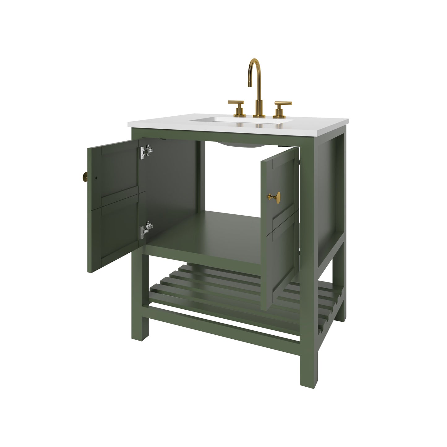 Nearmé Dallas 29.5 Inch Bathroom Vanity in Sage- Cabinet Only Nearmé