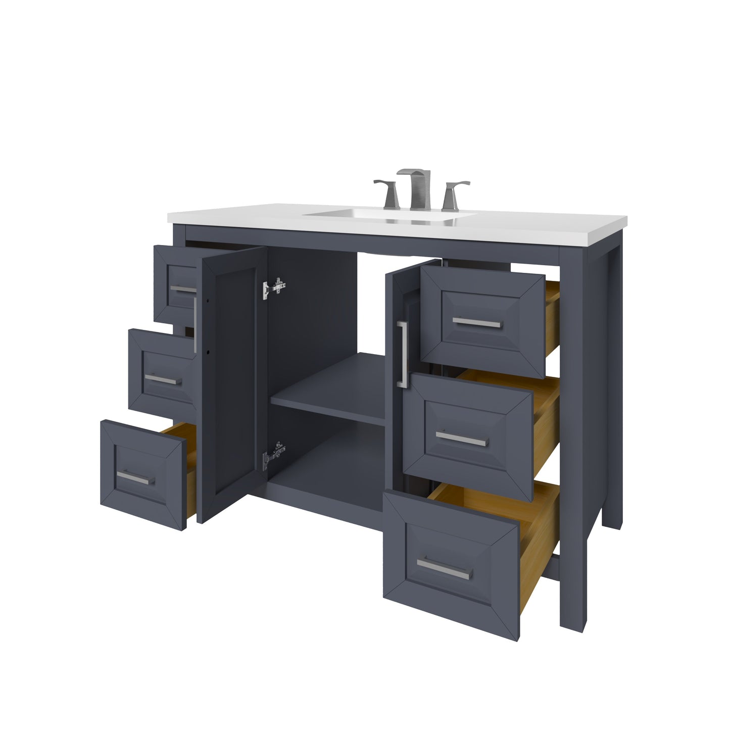 Kennesaw 47.5 inch Bathroom Vanity in Charcoal- Cabinet Only Atlanta Vanity & Bathworks
