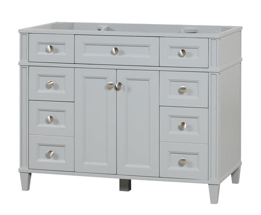 Kensington 41.5 in Solid All Vanity in Metal Gray - Cabinet Only ER VANITIES