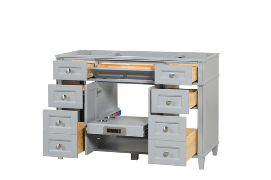 Kensington 47.5 in All Wood Vanity in Metal Gray - Cabinet Only ER VANITIES