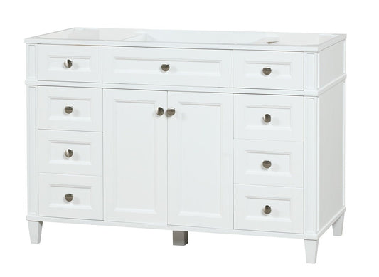Kensington 47.5 in All Wood Vanity in Bright White - Cabinet Only ER VANITIES