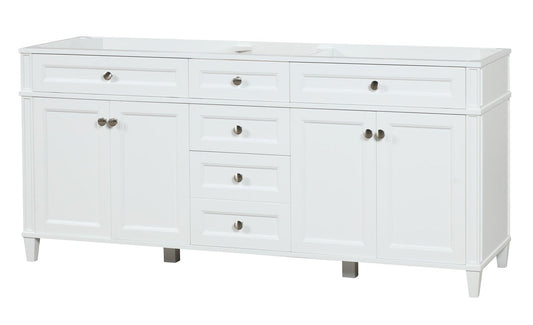Kensington 71.5 in All Wood Vanity in White - Cabinet Only ER VANITIES