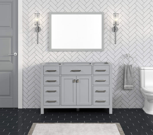 London 47.5 Inch- Single Bathroom Vanity in Metal Gray ER VANITIES