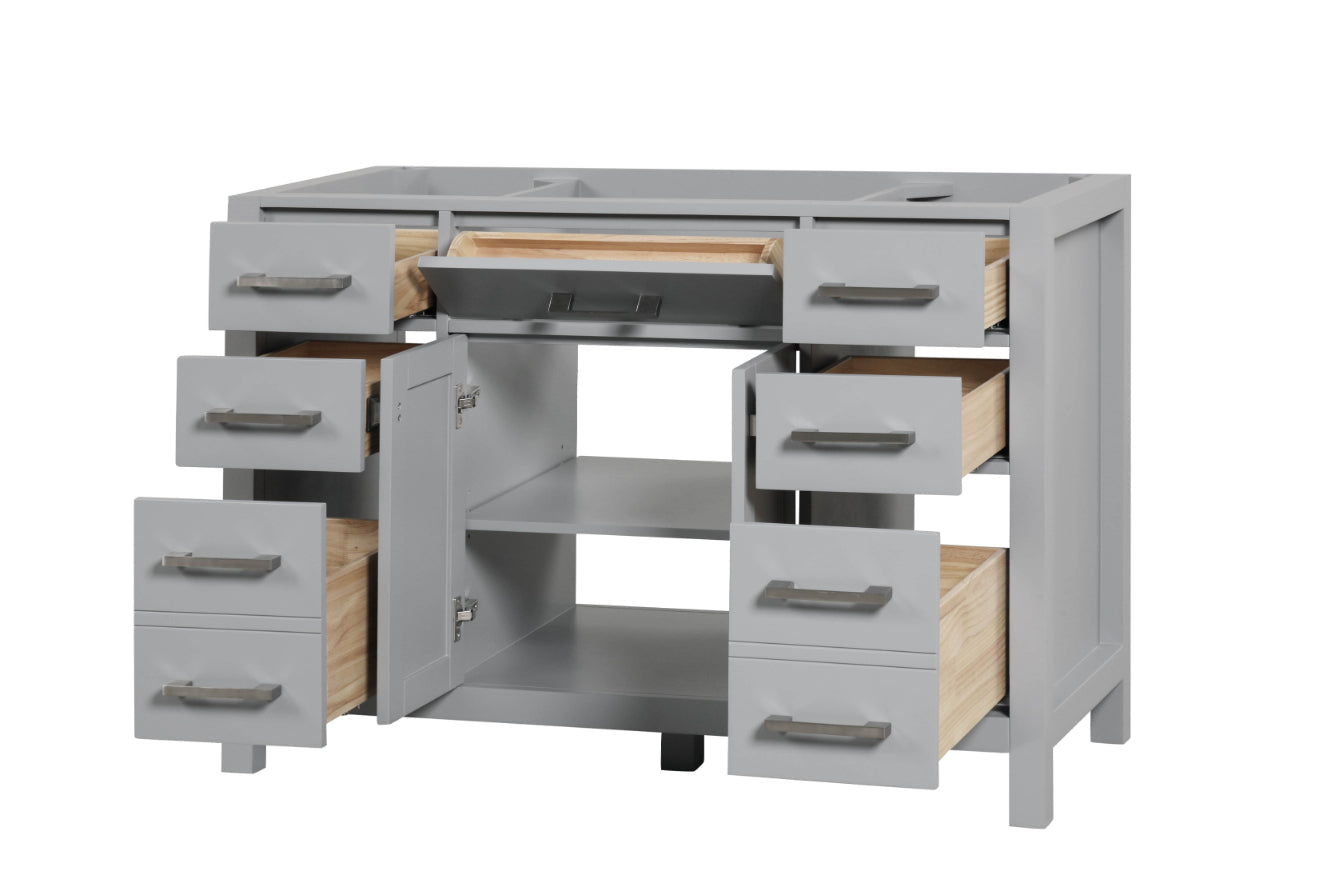 London 47.5 Inch- Single Bathroom Vanity in Metal Gray ER VANITIES