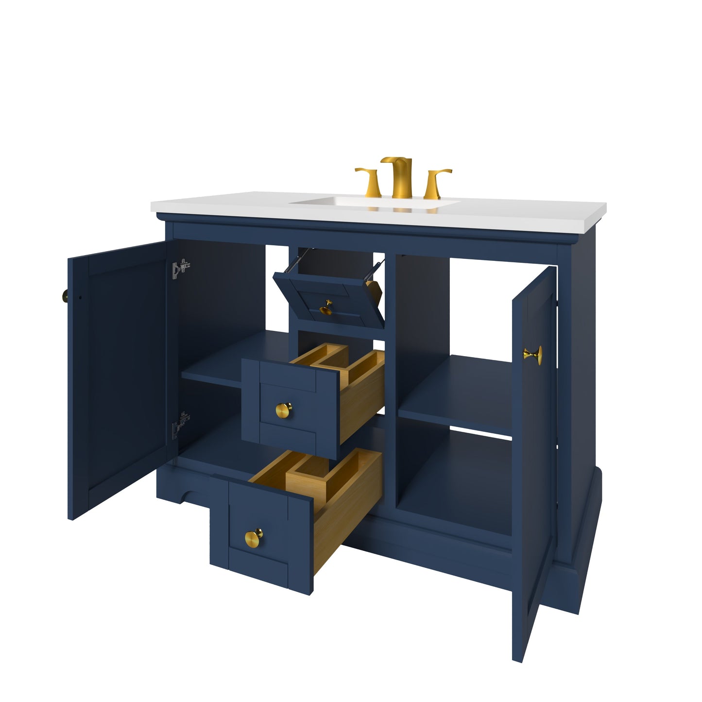 Marietta 47.5 inch Single or Double Bathroom Vanity in Blue- Cabinet Only Atlanta Vanity & Bathworks