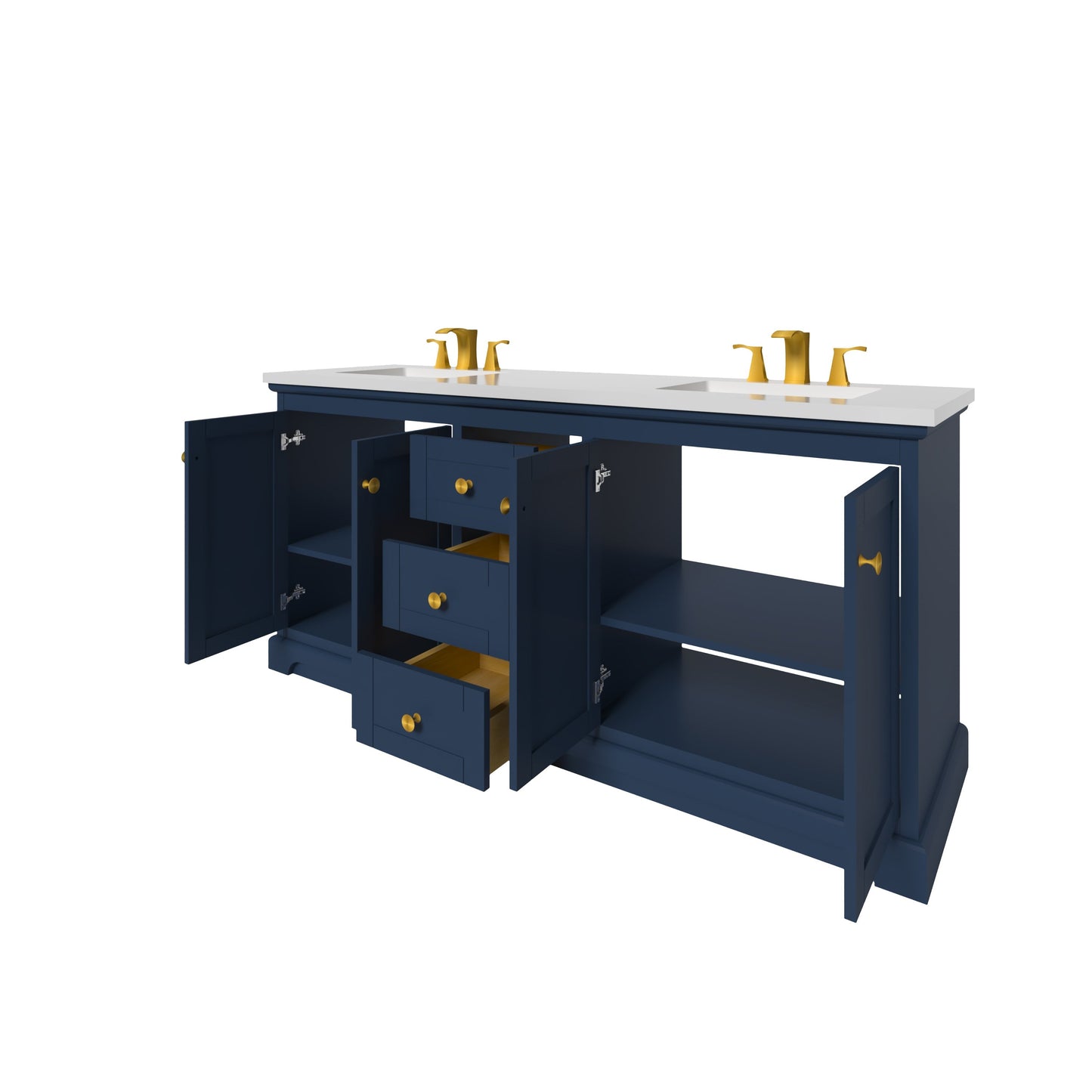 Marietta 71.5 inch Double Bathroom Vanity in Blue- Cabinet Only Atlanta Vanity & Bathworks