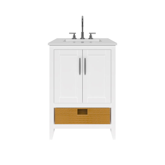 Nearmé New York 23.5 Inch Bathroom Vanity in White- Cabinet Only Nearmé