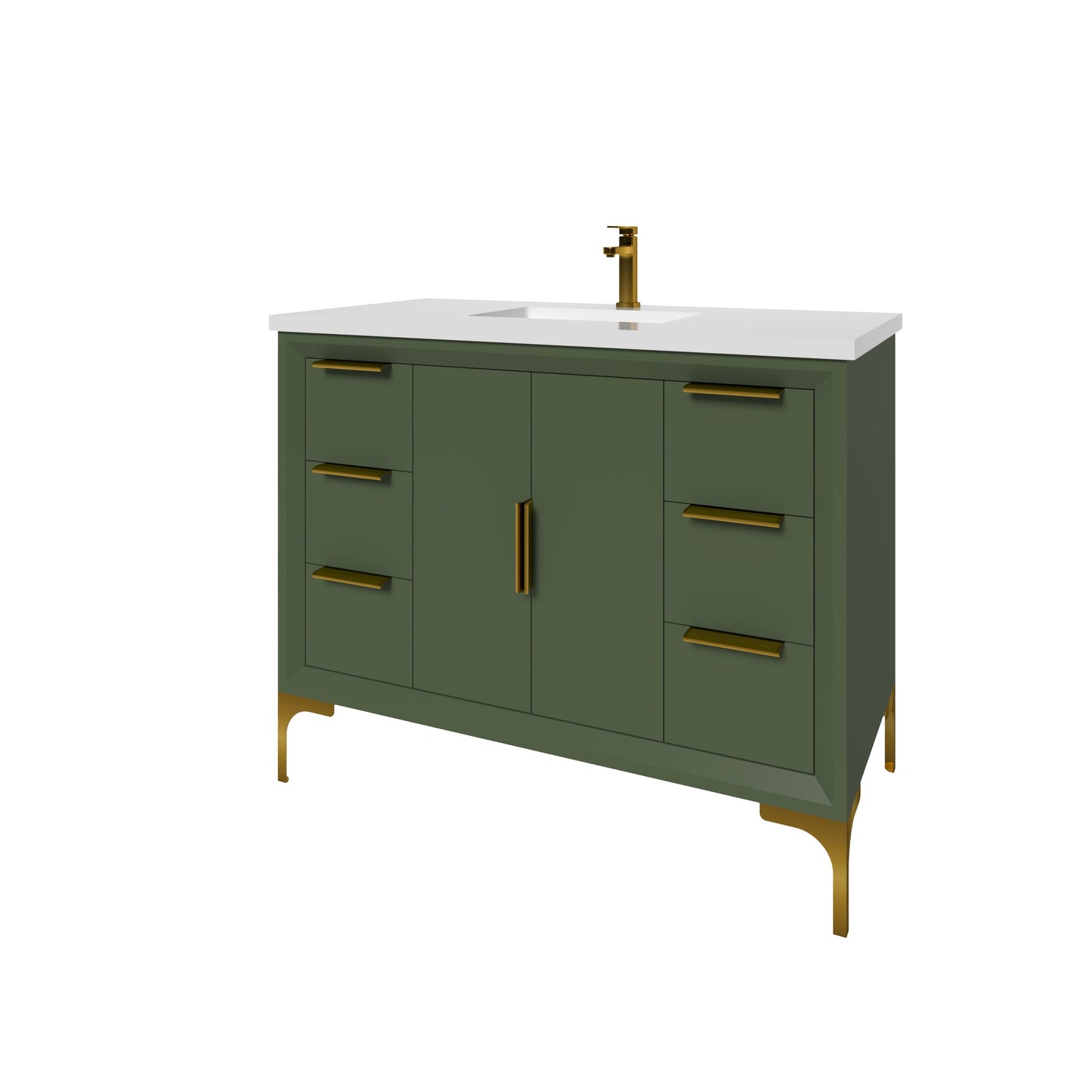 Oxford 41.5 Inch Bathroom Vanity in Sage Green ER VANITIES