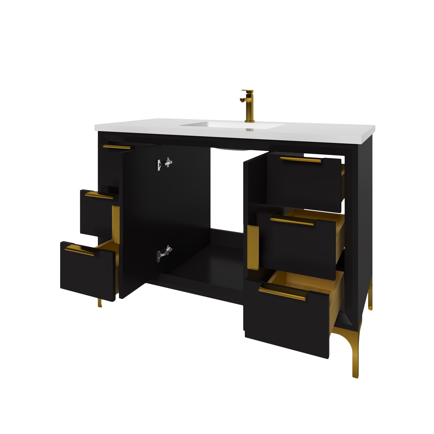 Oxford 47.5 Inch Bathroom Vanity in Black ER VANITIES