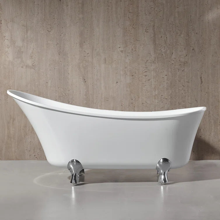 Pearl 69'' x 29'' Freestanding Soaking Acrylic Bathtub