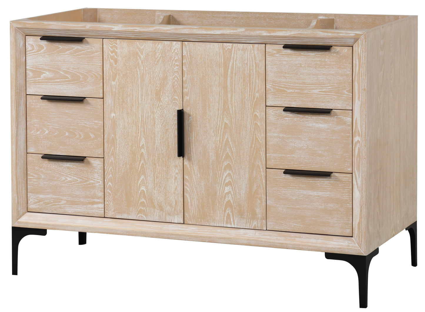 Oxford 47.5 Inch Bathroom Vanity in Whitewashed Ash