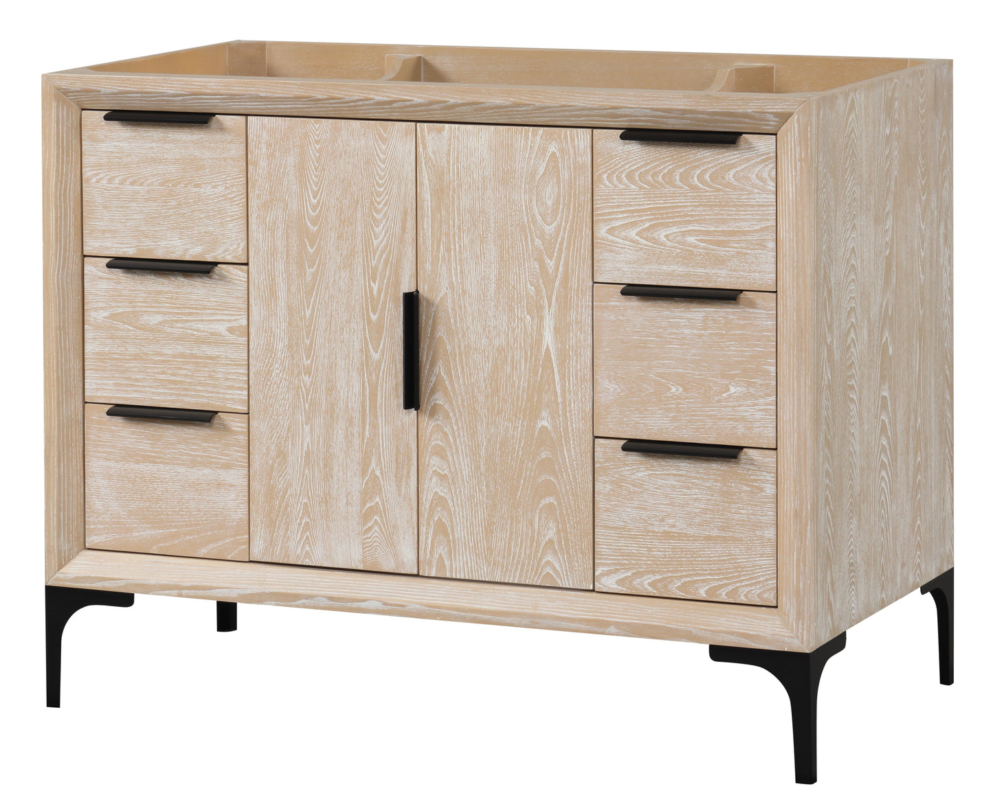 Oxford 41.5 Inch Bathroom Vanity in Whitewashed Ash