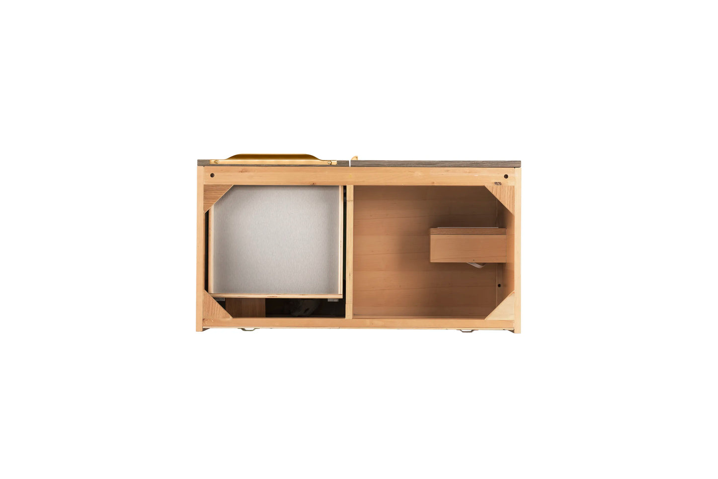 Renovate for Less Atlanta Columbia 36" Single Vanity Cabinet, Ash Gray, Radiant Gold, view 2