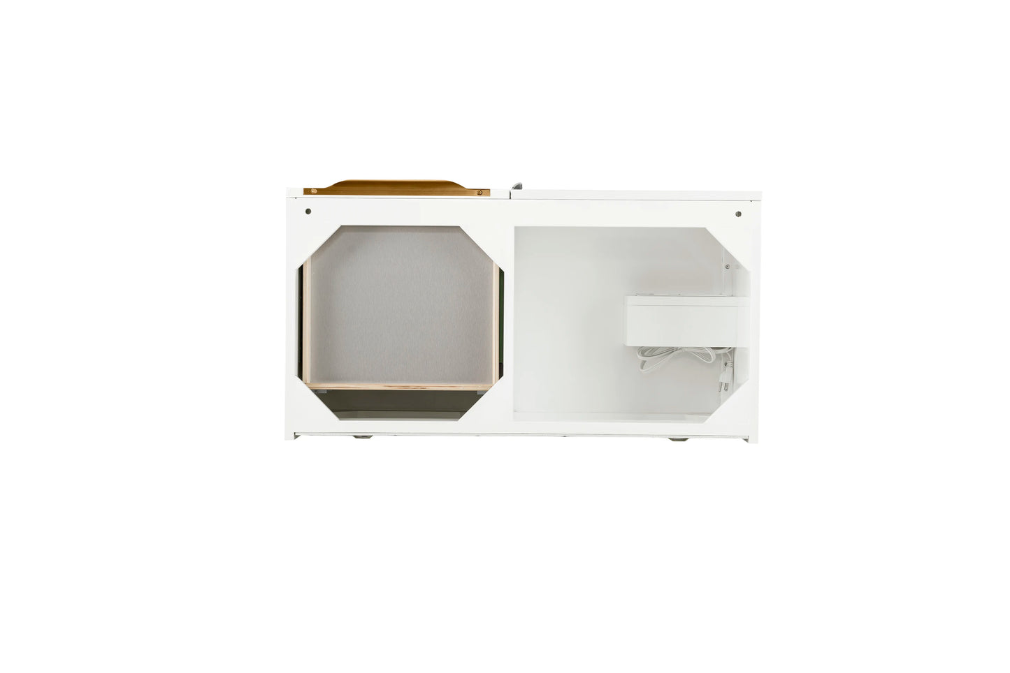 Renovate for Less Atlanta Columbia 36" Single Vanity Cabinet, Glossy White, Radiant Gold, view 2
