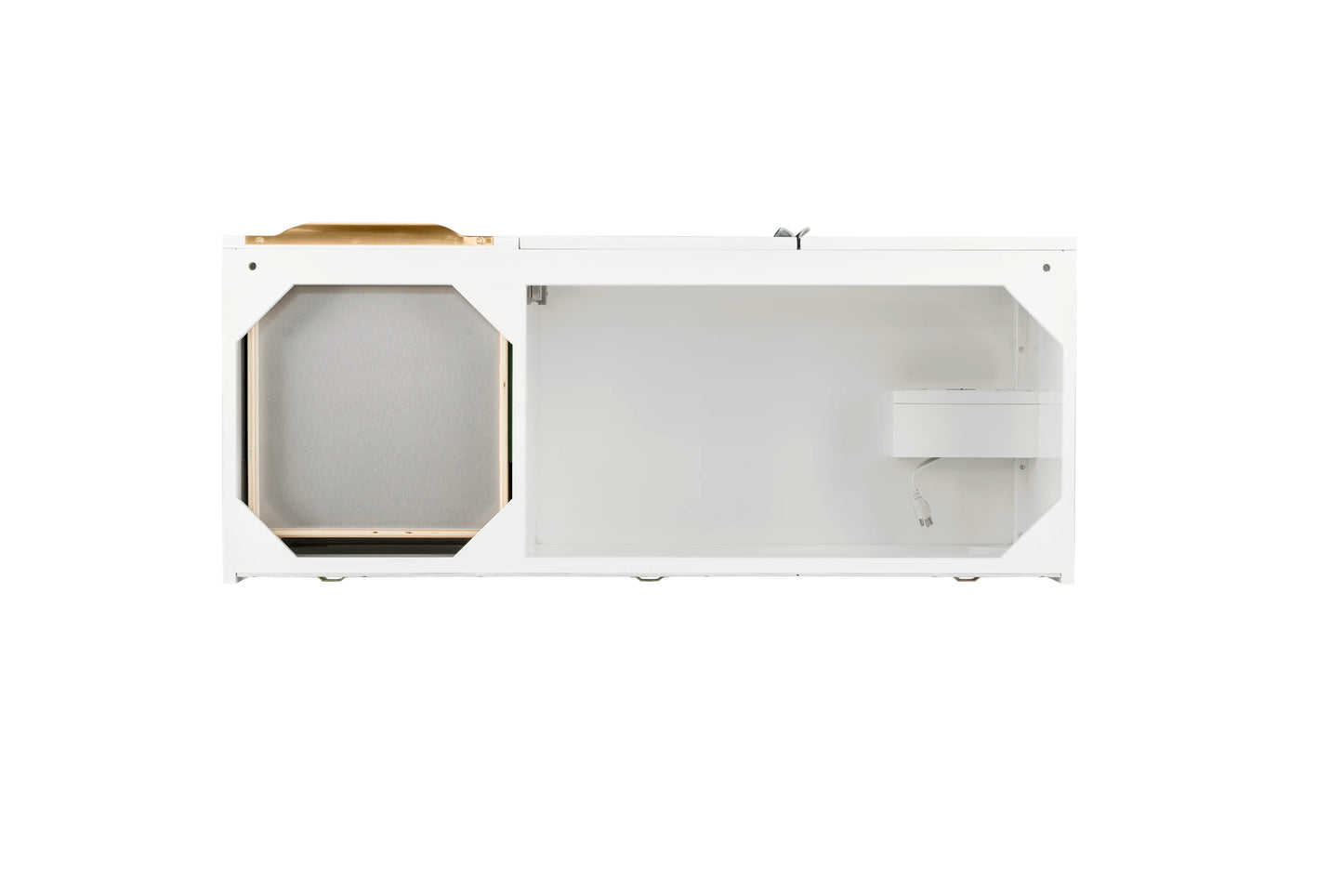 Renovate for Less Atlanta Columbia 48" Single Vanity Cabinet, Glossy White, Radiant Gold, view 2