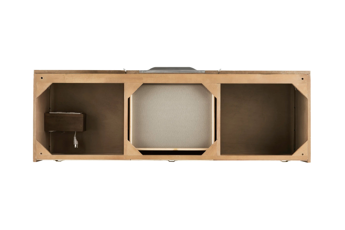 Renovate for Less Atlanta Columbia 59" Double Vanity Cabinet, Latte Oak, No Hardware, view 2