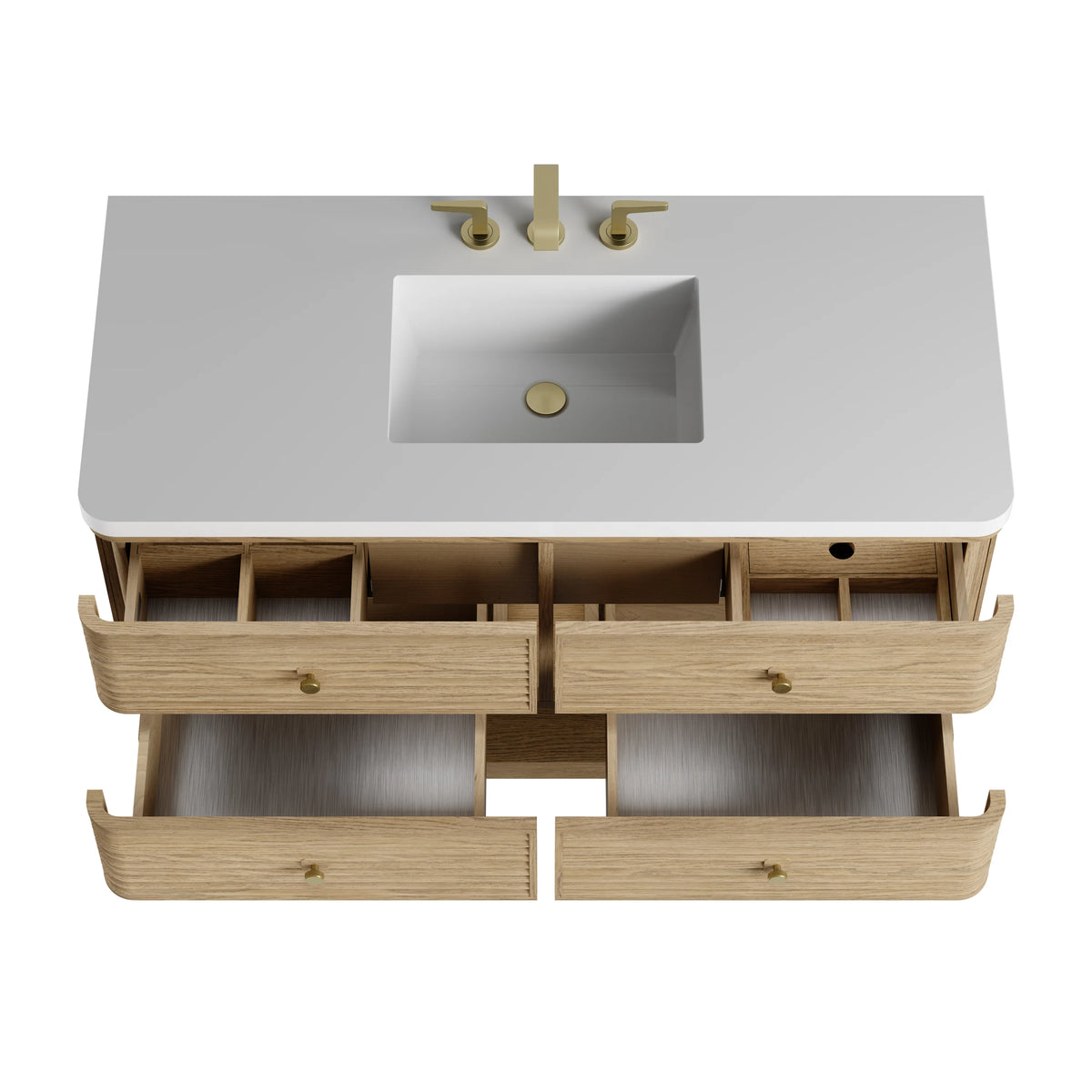 Allamari 48" Single Vanity, Dune Mist w/ 3 CM White Zeus Silestone Top, view 20