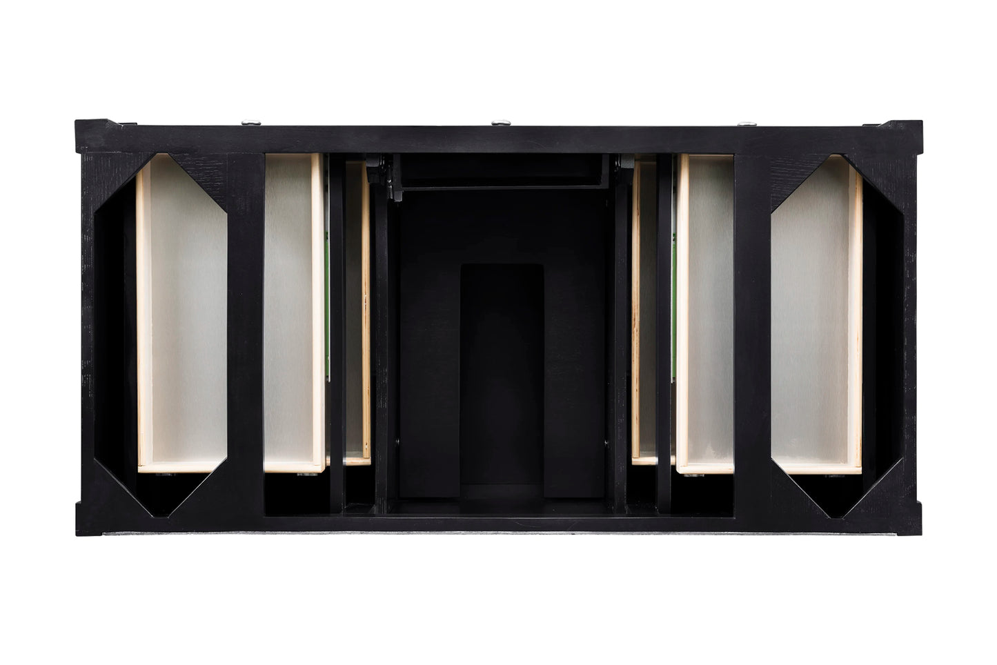 Renovate for Less Atlanta Brittany 48" Single Vanity, Black Onyx w/ 3 CM Cala Blue Silestone Top, view 6