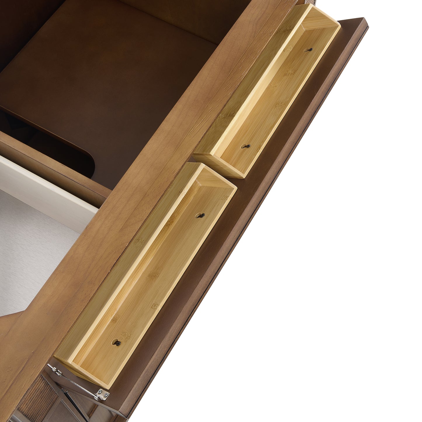 Renovate for Less Atlanta Lorelai 36" Single Vanity, Mid-Century Walnut, w/ 3 CM Phantome Eclos Top