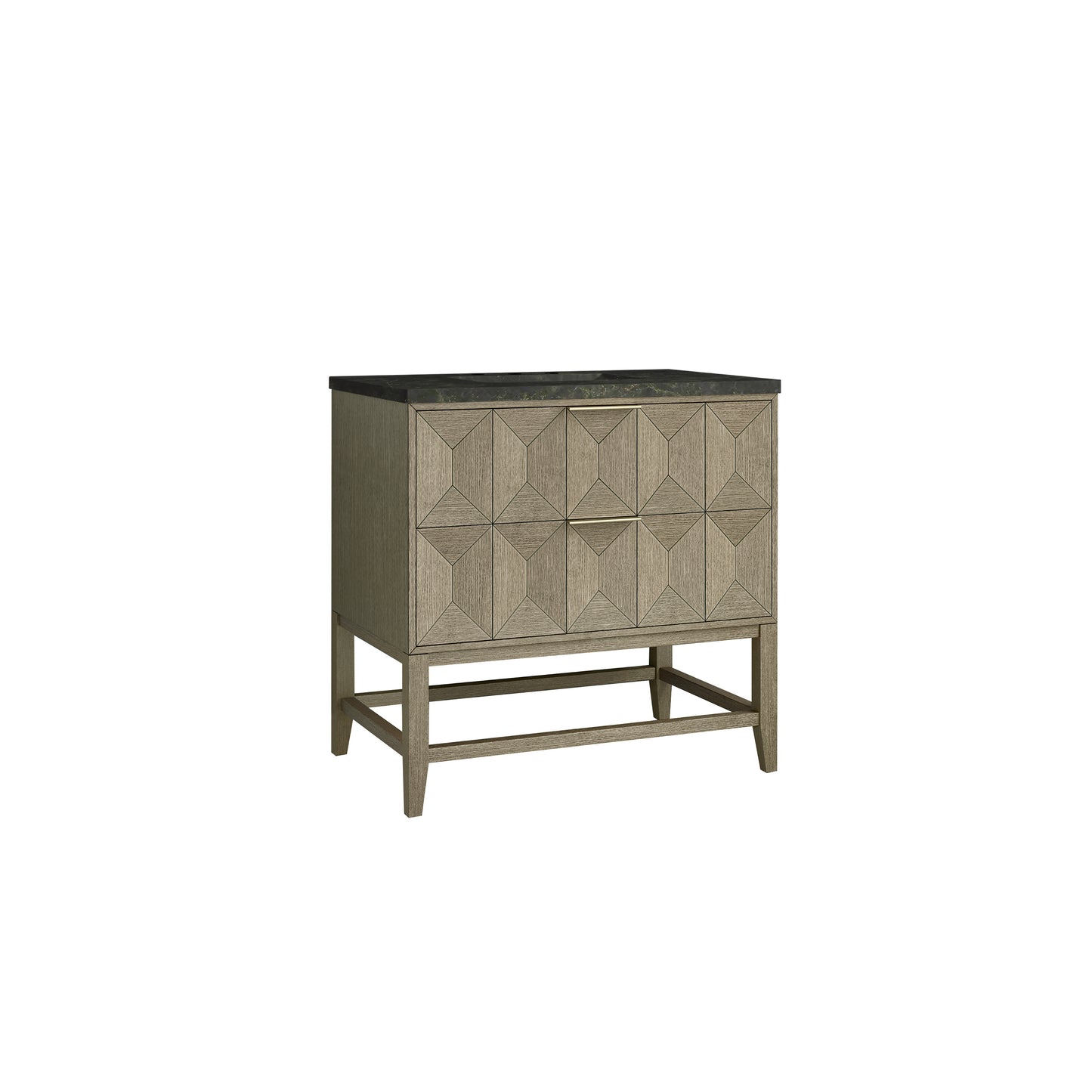 Renovate for Less Atlanta Emmeline 36" Single Vanity, Pebble Oak, w/ 3 CM Phantome Eclos Top