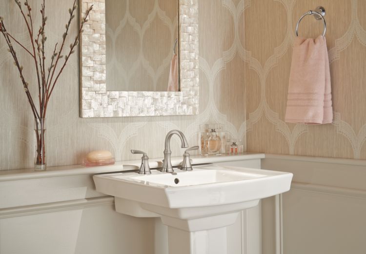 MANDARA Two Handle Widespread Bathroom Faucet In B.N