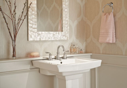 MANDARA Two Handle Widespread Bathroom Faucet In B.N