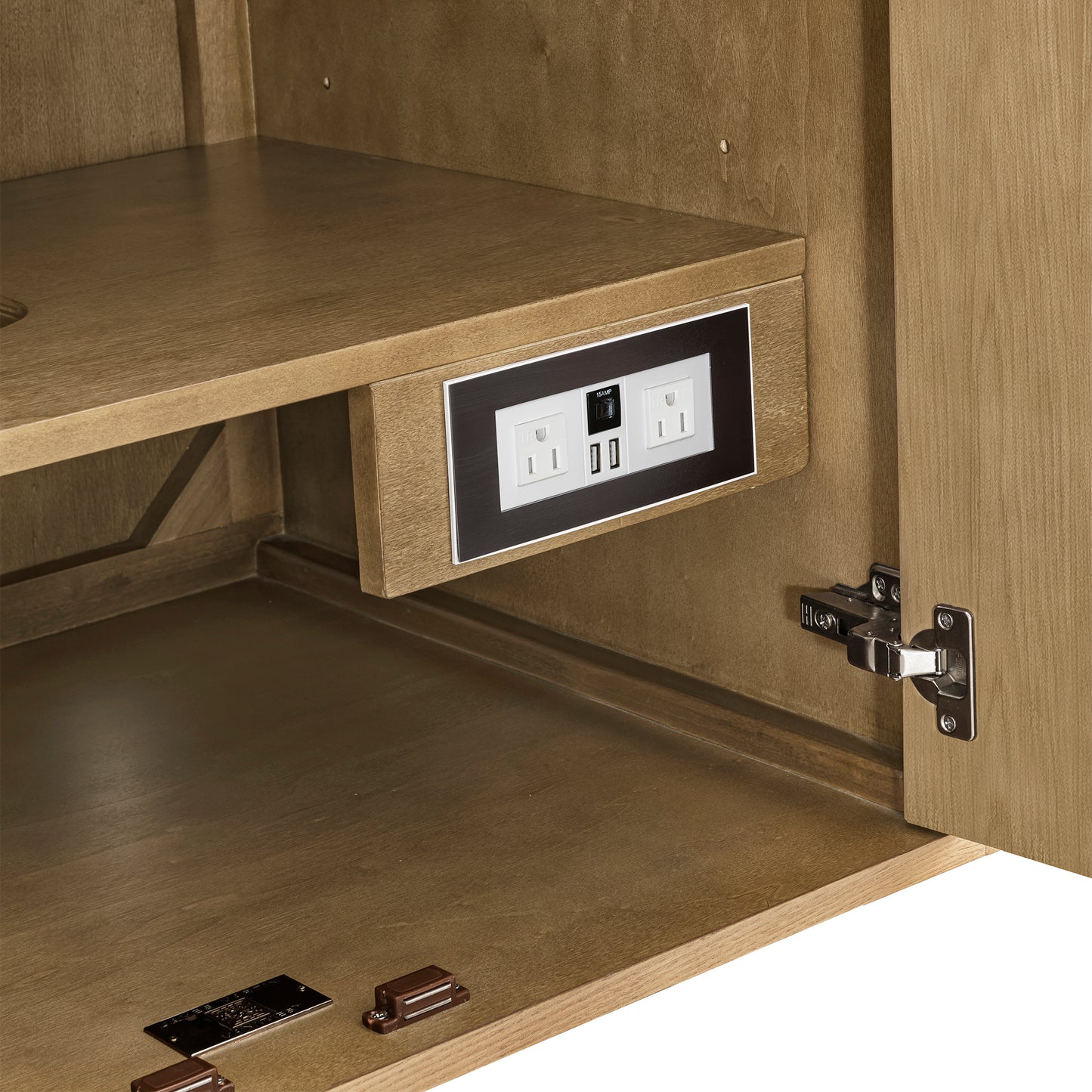 Renovate for Less Atlanta Laurent 30" Single Vanity, Light Natural Oak w/ Single Hole 3 CM White Zeus Top & Backsplash