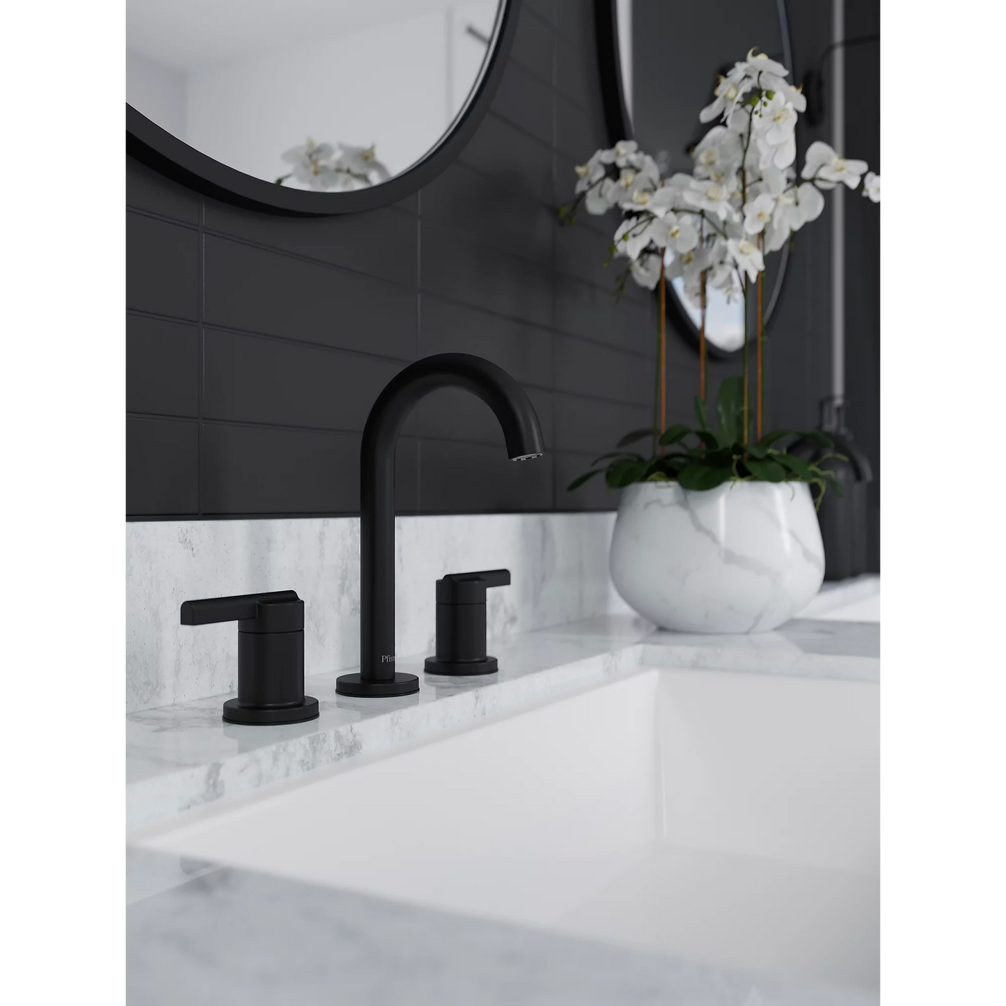 Brislin 8" Widespread Bath Faucet Matte Black
