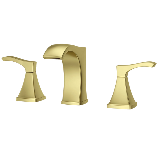 Venturi 8" Widespread Bath Faucet in Brushed Gold