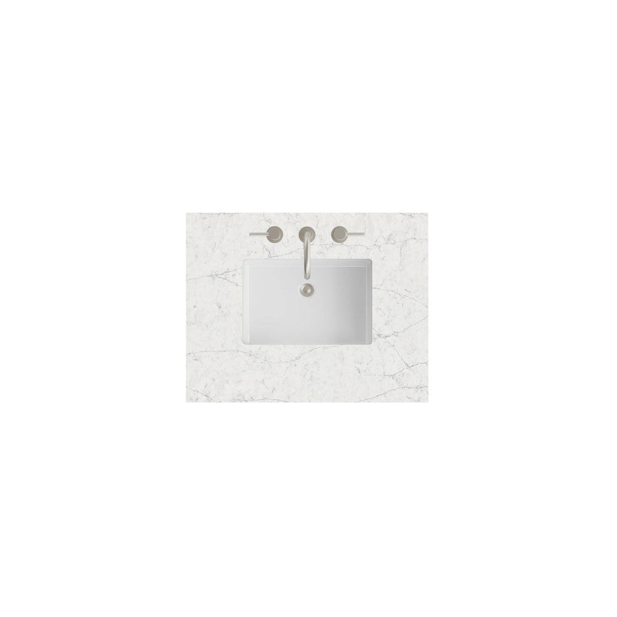 30" Single Top, 3 CM Eternal Jasmine Pearl Silestone w/ Sink