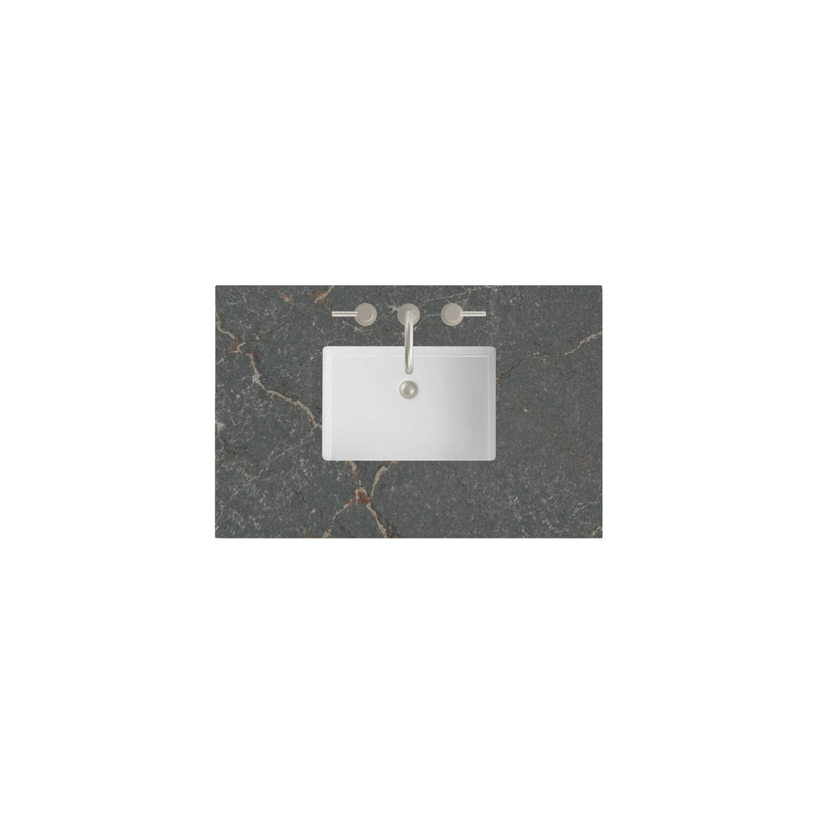 36" Single Top, 3 CM Parisien Bleu Silestone w/ Sink