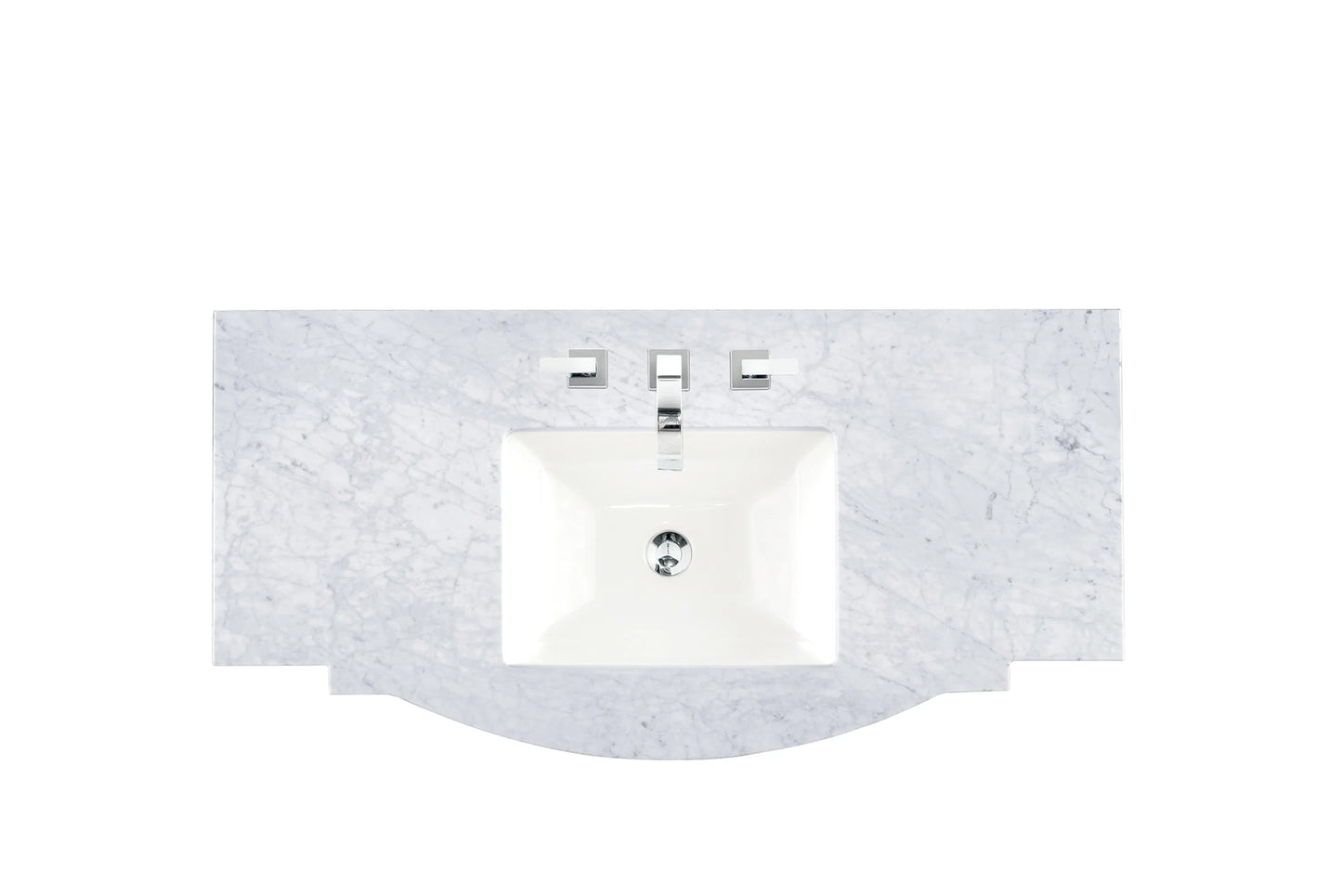 Renovate for Less Atlanta 46" Single 3 CM Top, Carrara White Marble w/ Sink