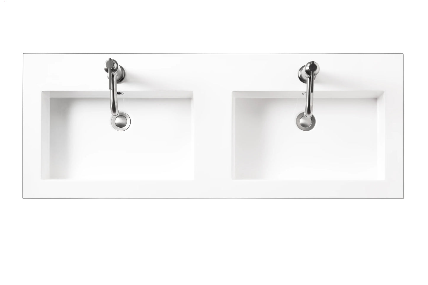 Renovate for Less Atlanta Composite Countertop 47" W x 18" D Sink (Double Basins), White Glossy