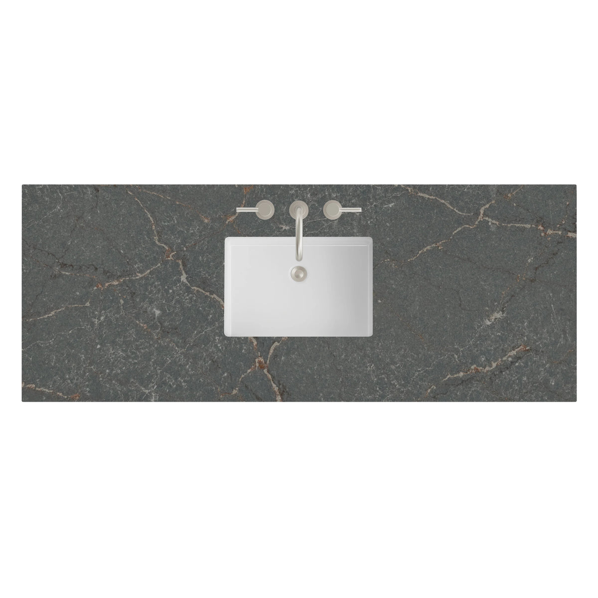 60" Single Top, 3 CM Parisien Bleu Silestone w/ Sink