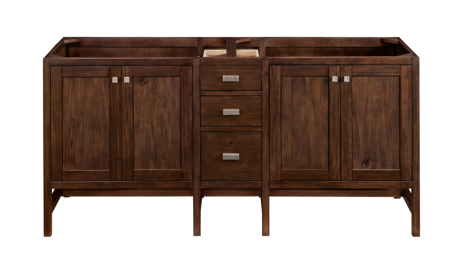 Renovate for Less Atlanta Addison 72" Double Vanity, Mid-Century Acacia w/ 3 CM Eternal Jasmine Pearl Silestone Top