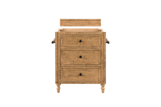 Copper Cove 26" Single Vanity Cabinet, Driftwood Patina, w/ 3 CM Grey Expo Quartz Top James Martin