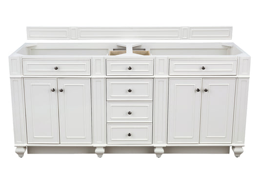 Bristol 72" Double Vanity, Bright White James Martin Vanities