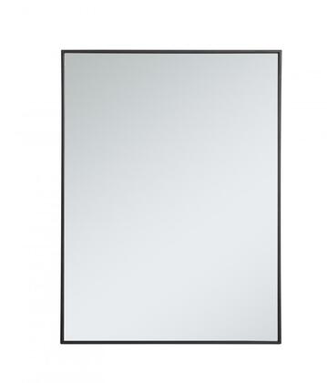 MR43040BK Metal Frame Rectangle Mirror 30" In Elegant Decor
