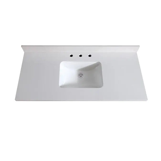 37" Pure White Quartz Top - add on Renovate for Less Outlet