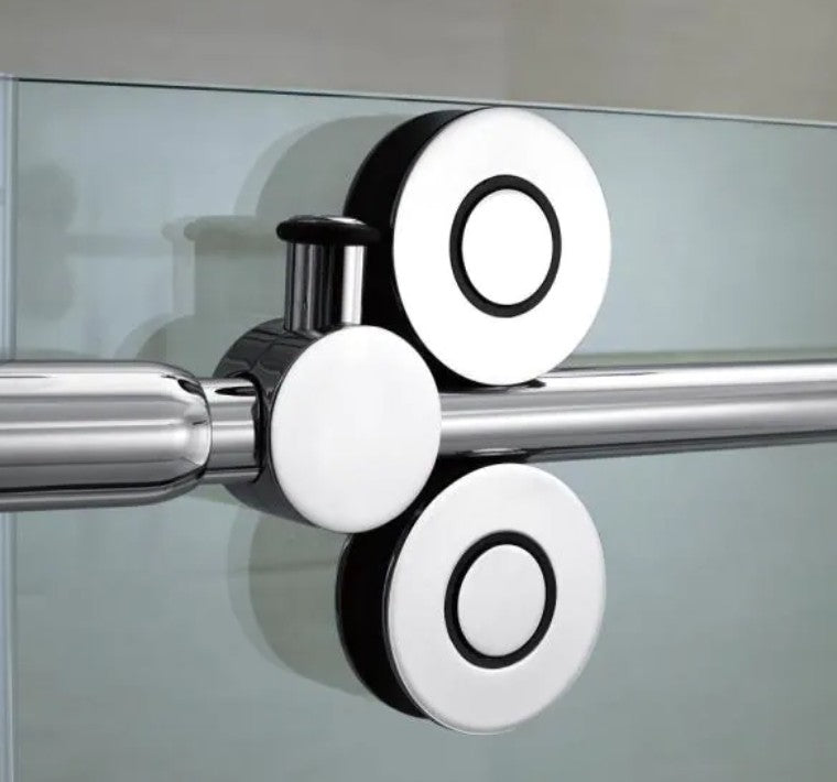 Schon Premium 60" Rolling Shower Glass Doors Renovate for Less Outlet