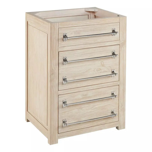 24" Maysville Vanity Base in Whitewashed Pine -All Wood- Signature Hardware