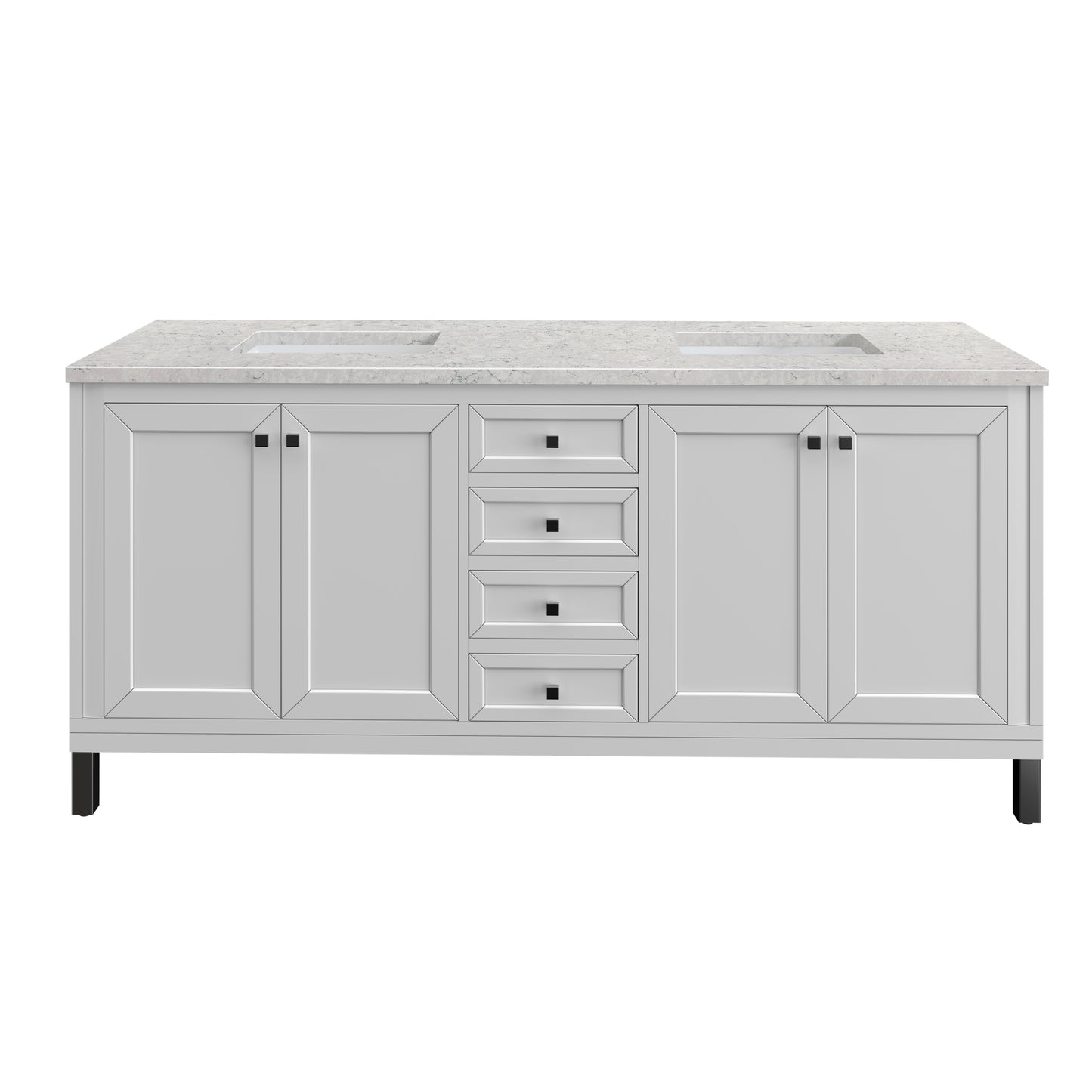 Bathroom Vanities Outlet Atlanta Renovate for LessPart: Chicago Knobs and Legs Set for V72" in Matte Black