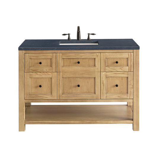 Breckenridge 48" Single Vanity, Light Natural Oak w/ 3CM Charcoal Soapstone Top James Martin Vanities
