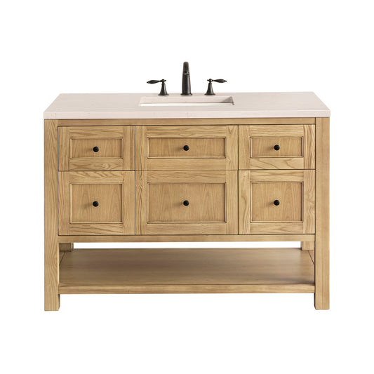 Breckenridge 48" Single Vanity, Light Natural Oak w/ 3CM Eternal Marfil Top James Martin Vanities